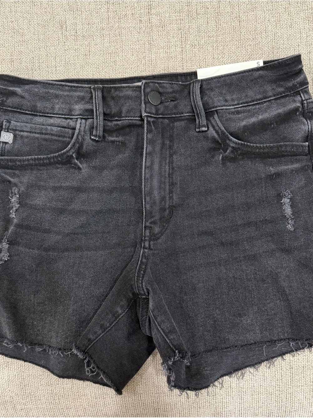 Just USA Black Distressed Jean Shorts
